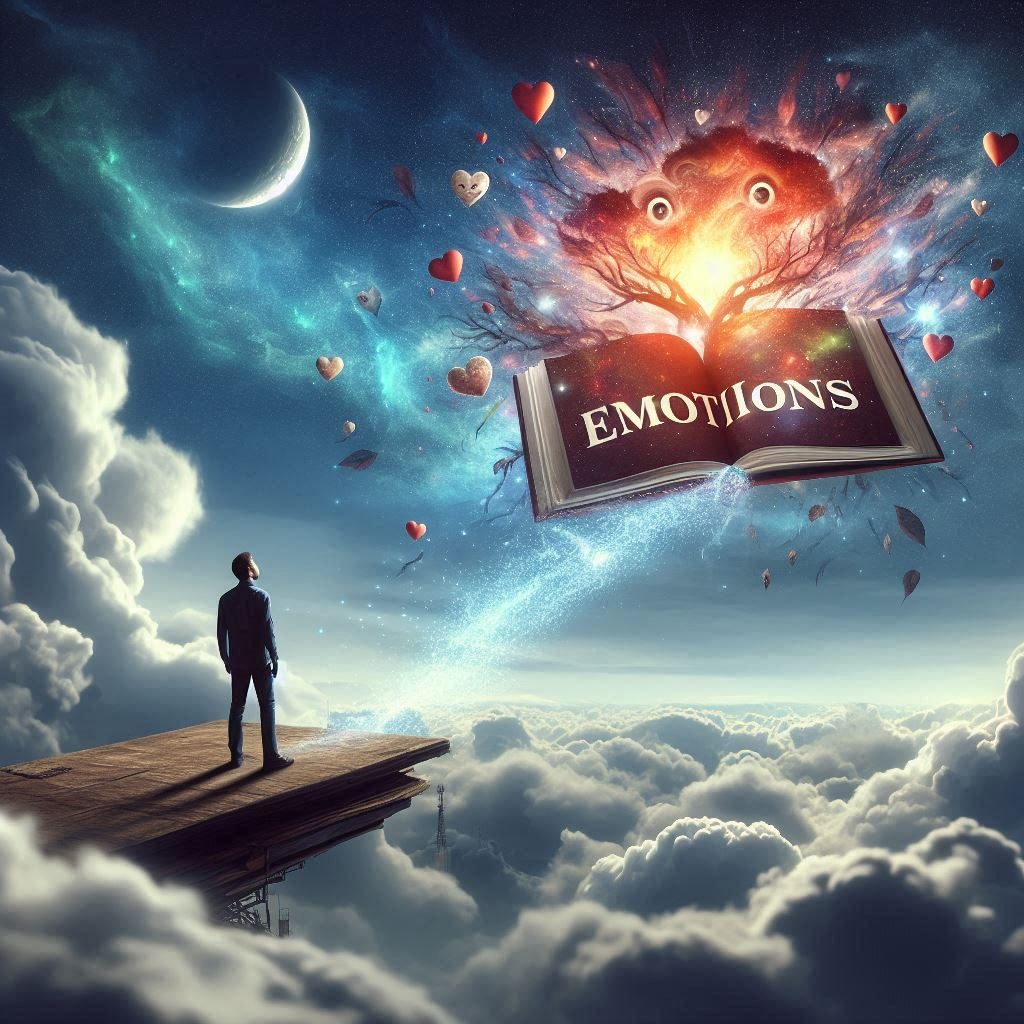 A man looking at thier emotions
